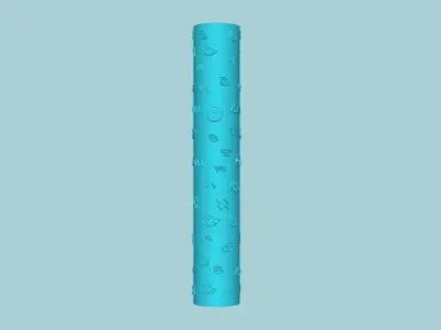 Texture Roll 66 Naruto Positive - Fondant Decoration Maker 3D print model