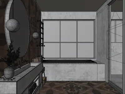 Bathroom Luxury Design Blender File 3D model