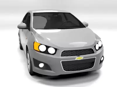 CHEVROLET AVEO SONIC SEDAN LOWPOLY Low-poly 3D model