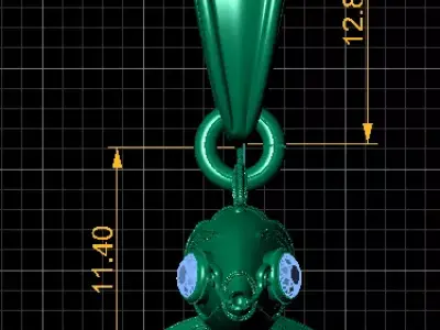 Golden Fish Pendant 3D print model