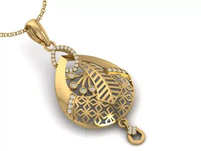 Pendant Necklace 3D print model 2