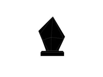 Glass Trophy v1 002 Low-poly 3D model