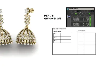 LUXURY MICROSETTING DIAMOND EARRINGS 3D print model get