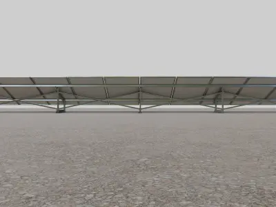 Roof Type Solar Panel Steel Construction 3D model