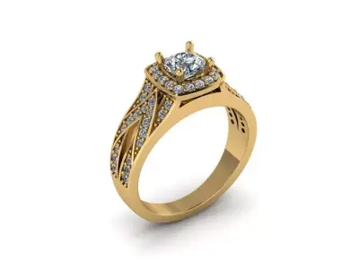 Jewelry Diamond Ring 3D print model 30