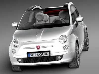 Fiat 500C 2013 3D model