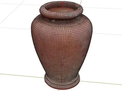 3D Scanned Clay Pot Free low-poly 3D model