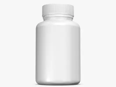 White Medicine Bottle 3D model