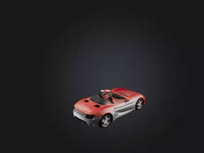 Realistic Car Toy Low-poly 3D model