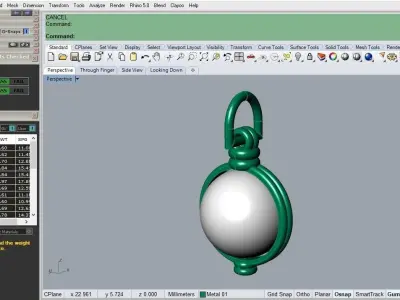 pearl pendant 3D print model