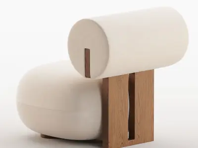 Hippo Lounge Armchair 3D model