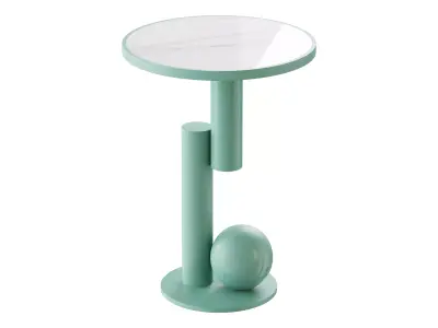 Simple Round Side Table 3D model
