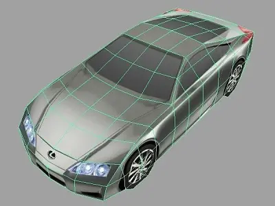 Lexus LF-A Low-poly 3D model