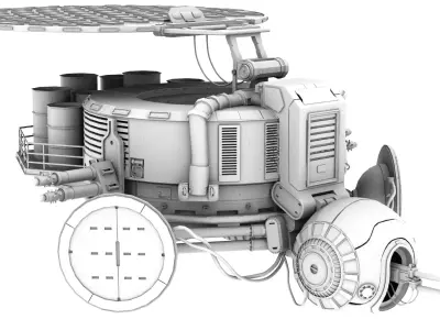 Desert Ship Low-poly 3D model