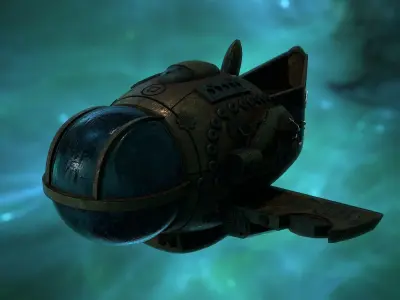 Steampunk Spaceship 3D model