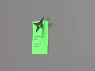 NINJA SHURIKEN NOTE HOLDER Free 3D model