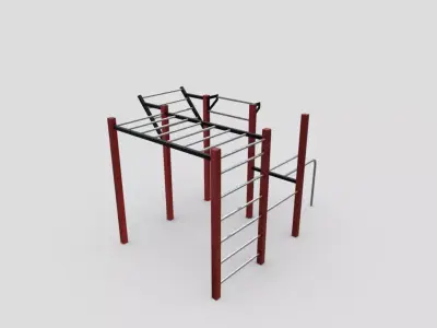 Outdoor Workout Low-poly 3D model