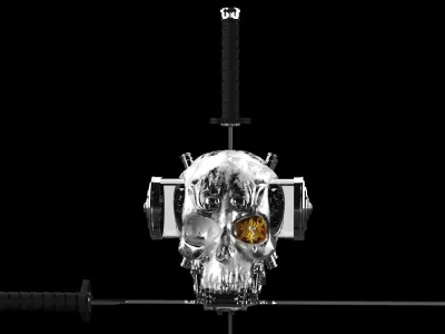 Skull and Sword 3D model