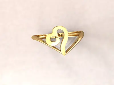 Heart ring 3 3D print model