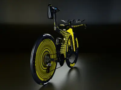 Cervelo P5x time-trial bike Low-poly 3D model
