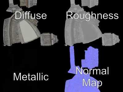 Ancient Egyptian Sarcophagus D Model Pack Low-poly 3D model