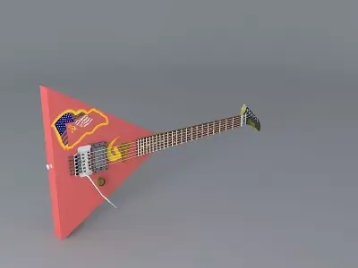 1990 Kramer Russian Balalaika guitar Free 3D model