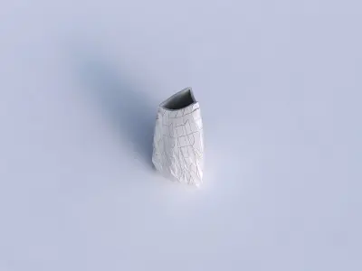 Vase curved tipping triangle 2 with chaotic plates 3D print model