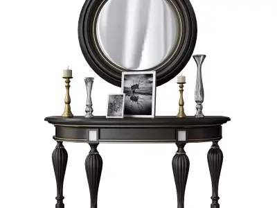 Canova console table with mirror 3D model
