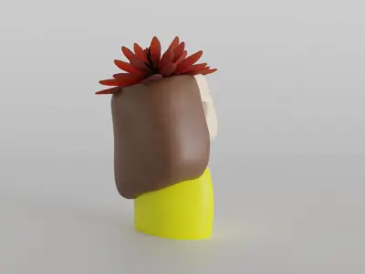 Charming Girl Planter 3D print model