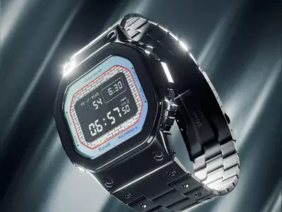 Digital Smart Wrist Watch 3D model