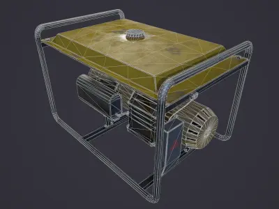 Diesel Generator - PBR Game Ready Low-poly 3D model