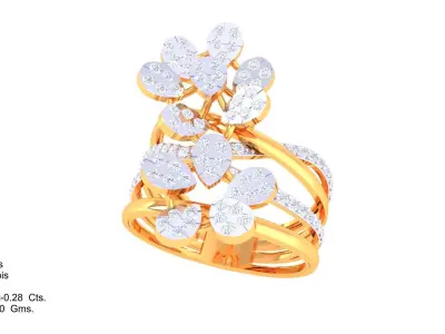 Luxury in Every Facet Stunning Diamond Rings Collection 3D print model