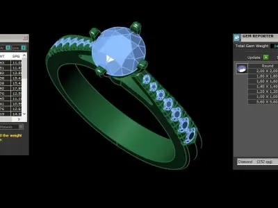 gold ring code 14 3D print model