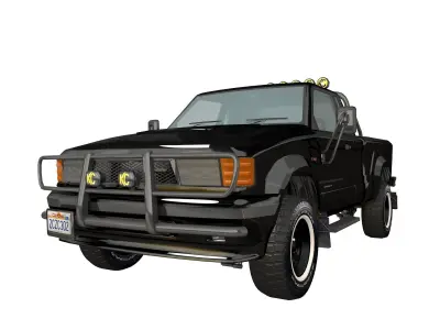 1985 Toyota Japanese Pickup SR5 4x4 BTTF Marty McFly 3D model