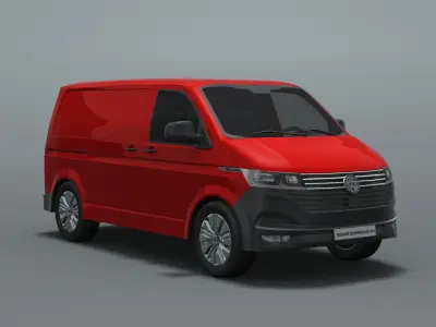 Volkswagen Transporter Kasten Heckklappe 1 Schiebet 2019 3D model