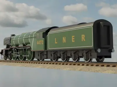 flying scotsman Low-poly 3D model