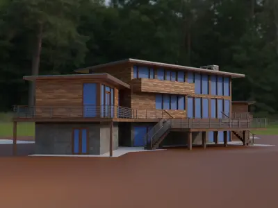 Modern House 3D model 3D model buy