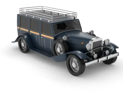 Overland Vehicle Low-poly 3D model