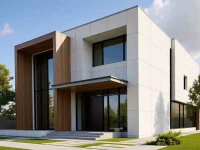 modern wood house pack Vol 1 Low-poly 3D model