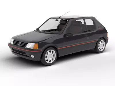 Peugeot 205 GTI 1 6 1992 3d model 3D model