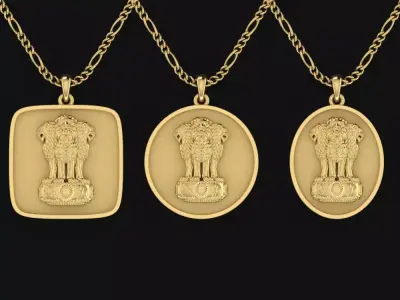 Lion Pendant 1  3D print model