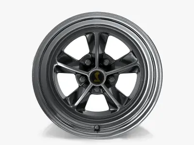 Legendary Wheel Co GT9 Alloy Wheel 17x8 Natural Machined  3D model