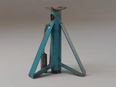 Used car easel Low-poly 3D model