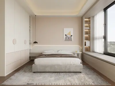 Modern Minimalist Home Interior 3D Model and CAD Drawings 3D model