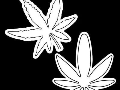 Cannabis Neon Sign 3D model