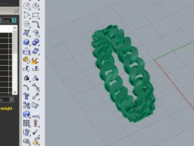 Cuban 4mm ring  3D print model