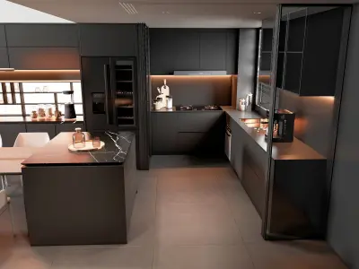 Kitchen Modern interior 81 3D model