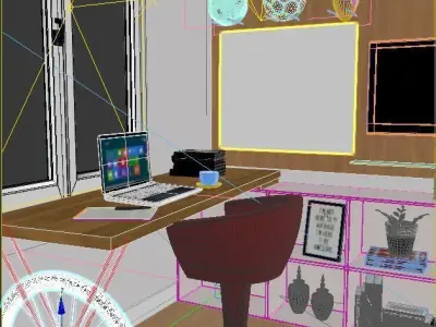 study room 3D model