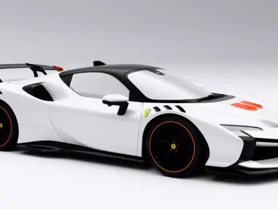 Ferrari SF90 XX Stradale 2023 Low-poly 3D model