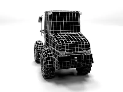 JCB EXCAVATOR FORKLIFT LOWPOLY Low-poly 3D model